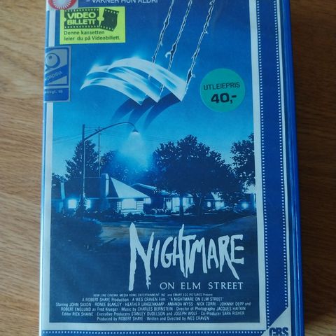 Nightmare on Elm Street VHS Cover