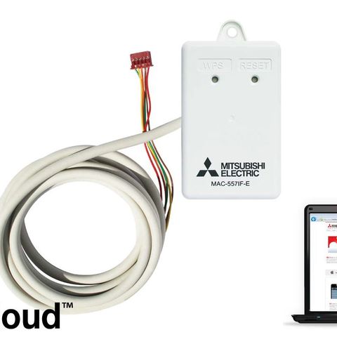 MELCloud WiFi-adapter App-styring til Mitsubishi varmepumper