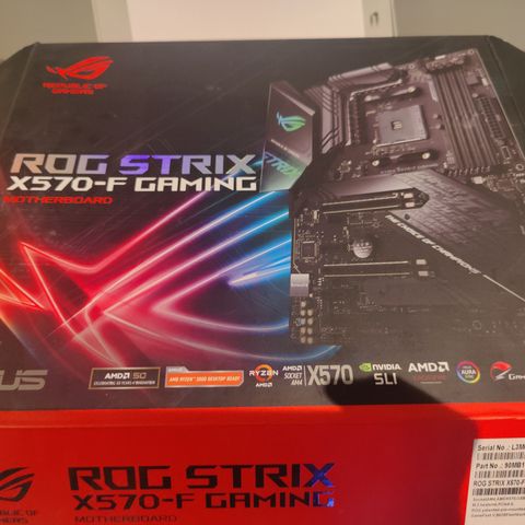 AMD 3900x, 16gb 3000 mhz, Asus Striks hovedkort