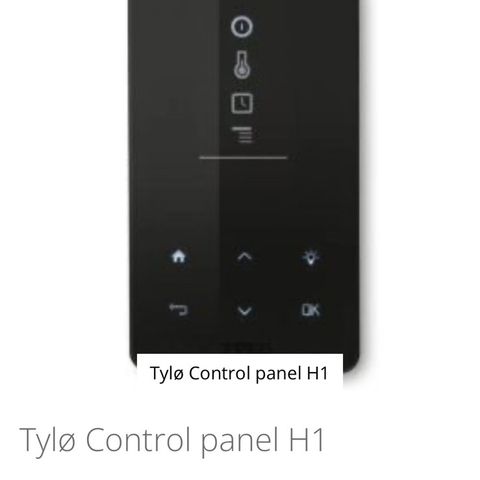 H1 control panel til badstueovn