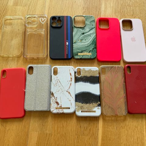 Diverse iPhone deksler