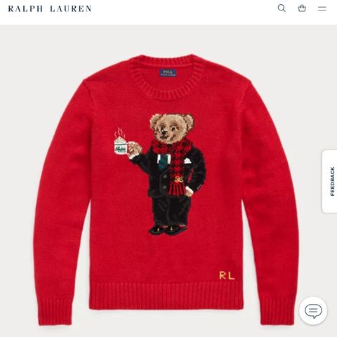 Polo Ralph Lauren Bear Genser i str. L. Unisex.