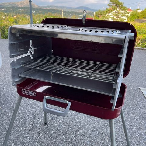 Koffertgrill: Cramer gassgrill med 2 kokeplater