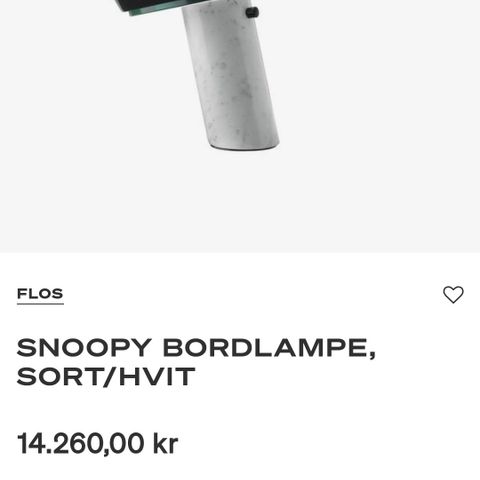 Flos Snoopy bordlampe svart nyskikk