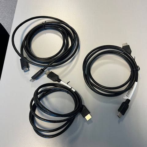 3 stk HDMI kabler selges