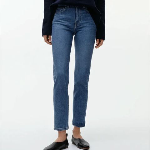 Arket blå jeans W28 Regular fit, mid rise,  cropped