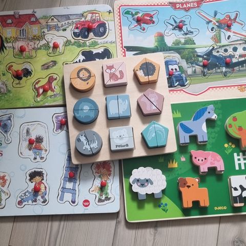 5 puzzle spill til barn selges