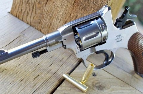 Gletcher - 1895 Nagant Revolver Full Metall - 4.5mm BB - Silver selges.