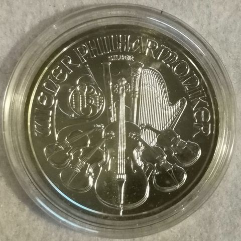 2016, Wiener Philharmoniker, 1 oz, 999 sølvmynter.