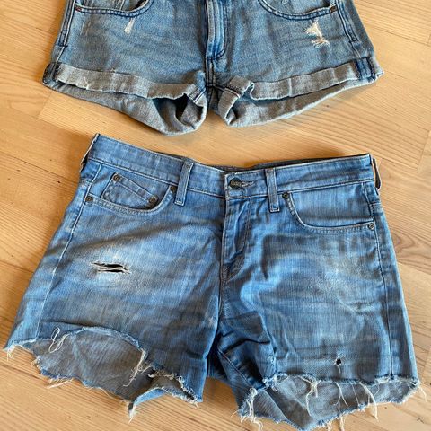 Denimshorts fra Lee og Never denim