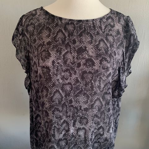 Rue de Femme mønstret topp /bluse i viskose - str. XL