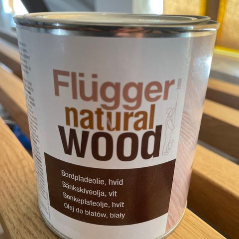 Flugger natural wood benkeplateolje hvit