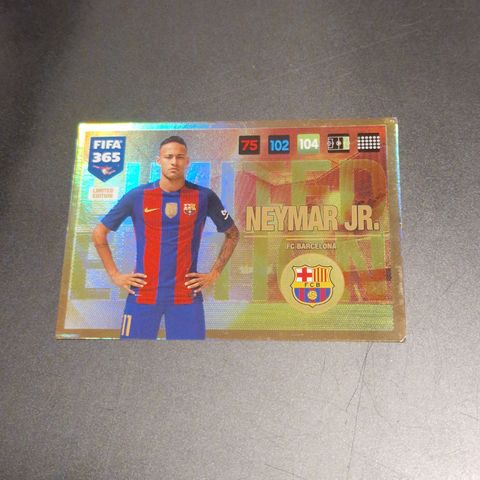 Neymar Jr Limited Edition 2017 Barcelona Panini Adrenalyn XL FIFA 365