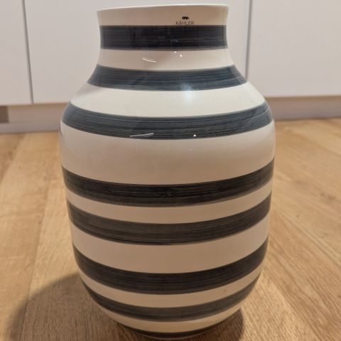 Kahler vase, mørk blå/grå