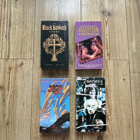 Musikk på VHS - Black Sabbath, Led Zeppelin, Genesis, Keys to ascension
