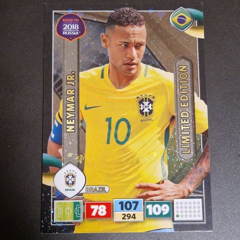 Neymar Jr Limited Edition Jumbo 2018 Road to WC Panini Adrenalyn XL