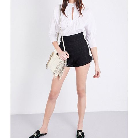 Maje Ingrid crepe shorts