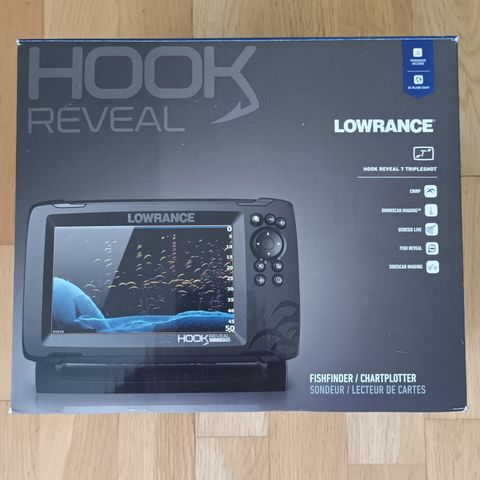 Helt ny Lowrance Hook Reveal 7 med tripleshot svinger.