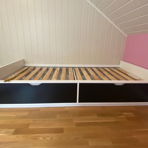 Ikea FLAXA seng 90x200cm med 2 stk.skuffer