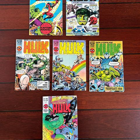 Hulk Tegneserieblader fra 80-tallet
