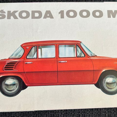 Skoda 1000 MB bilbrosjyre - 1965 mod