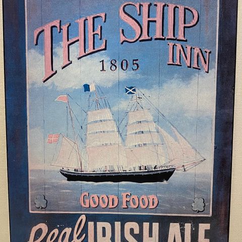 The Ship Inn i Irland metallskilt