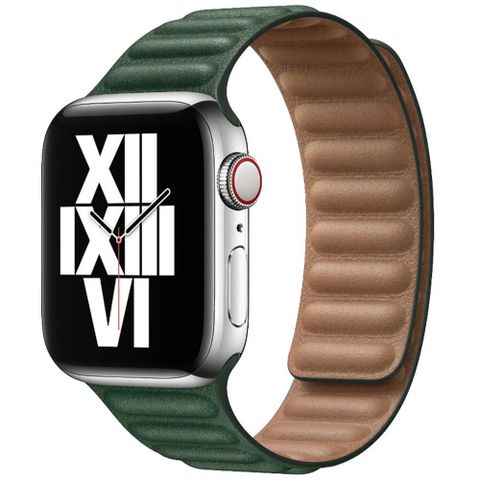 Original Apple Leather Link - Grønn 44 mm