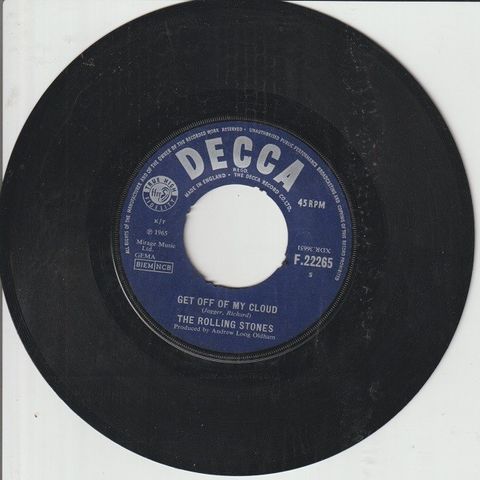 Rolling Stones " Get Off Of My Cloud/I'm Free " Single selges for kr.20