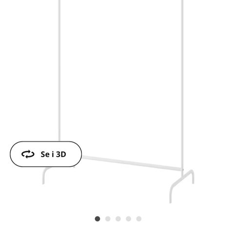 3 stk Ikea Mulig klesstativ