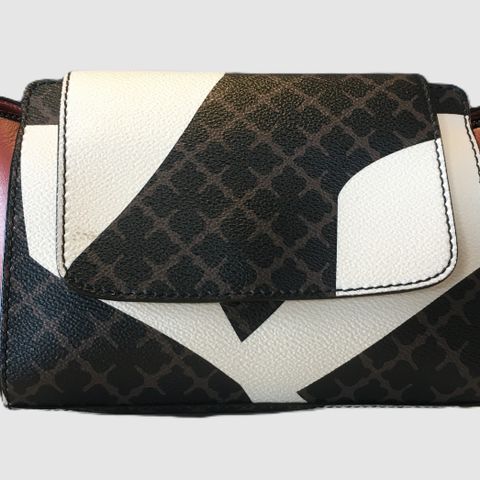 by Malene Birger cross body bag/veske. Sort/brun/offwhite.