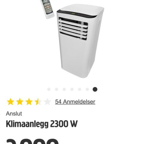 Klimaanlegg pent brukt