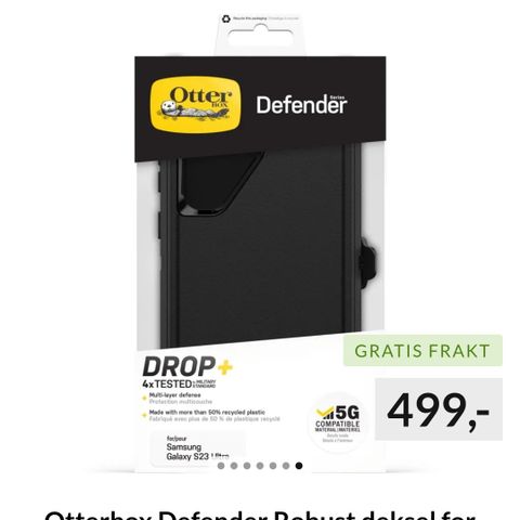 Otterbox Defender Robust deksel for Galaxy S23 Ultra