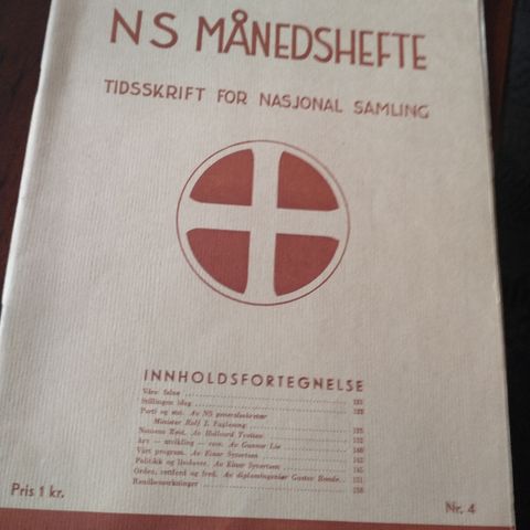 NS Månedshefte nr. 4 1942