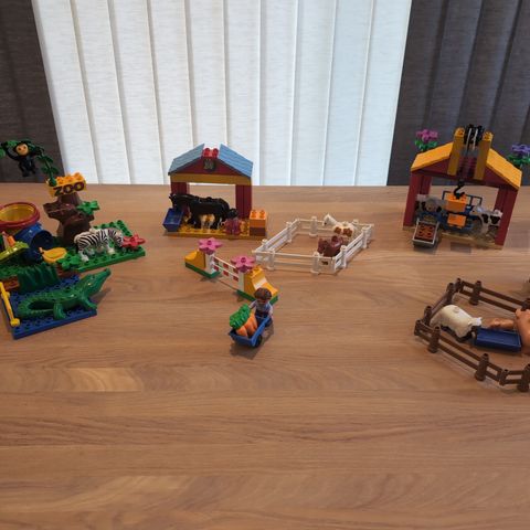 Duplo gård  og Zoo sett