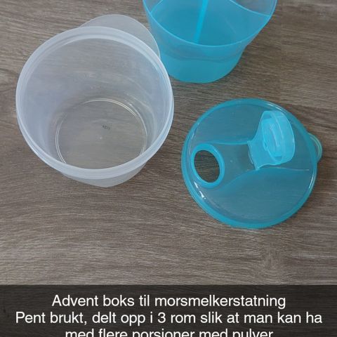 Avent boks til morsmelkerstatning