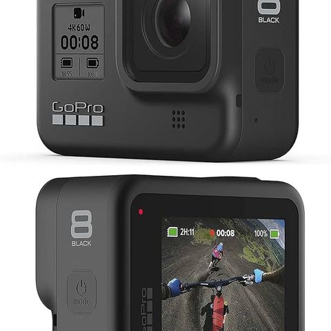 GoPro 8, 128 Gb SD. Masse utstyr