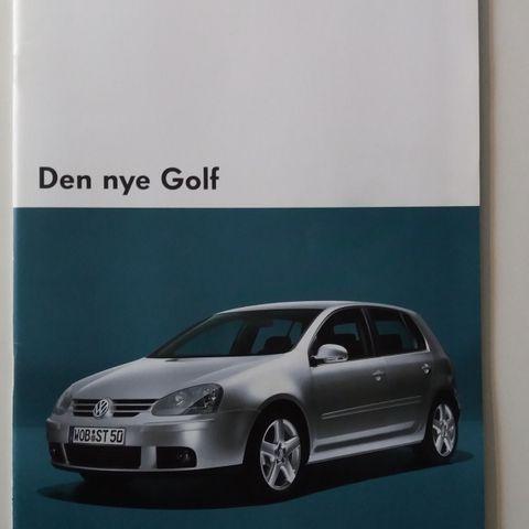 Volkswagen Golf -brosjyre. (NORSK)