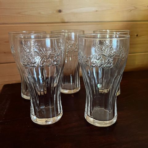 5 stk Coca Cola glass