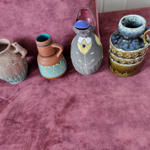 4 keramikk vaser