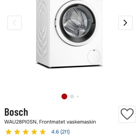 Nesten ny - Vaskemaskin fra Bosch