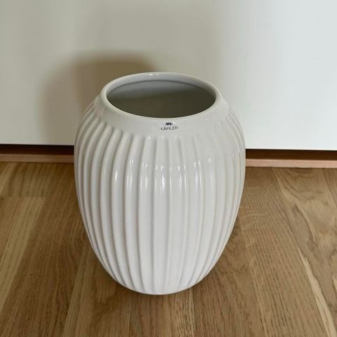 Hvit Kähler Vase 20 cm - Ny