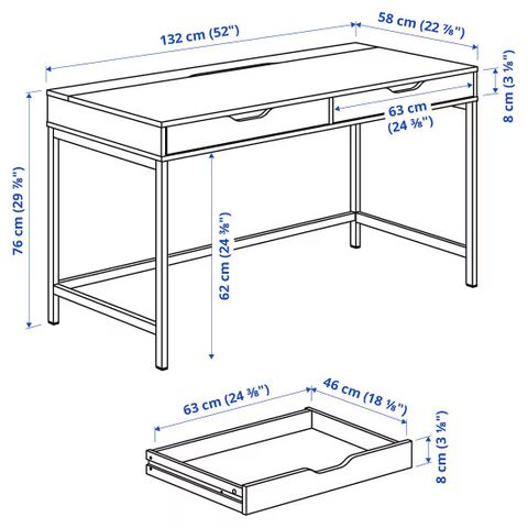 Alex Arbeidspult/skrivebord fra IKEA