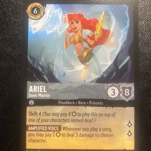 Ariel super rare Disney lorcana samlekort