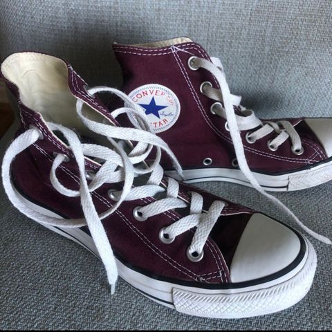 All Star Converse burgund vinrød str. 5 (37,5-38)