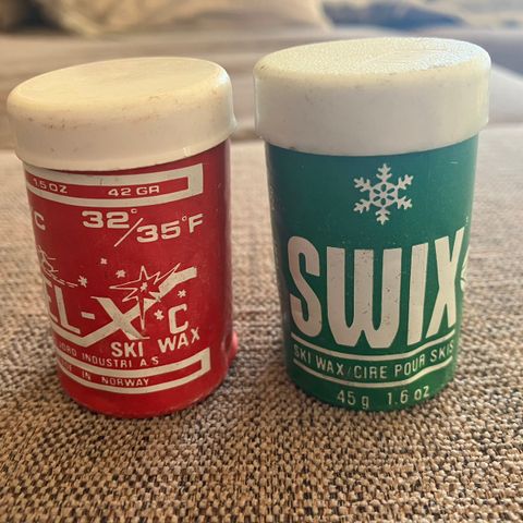 Swix / Sel-x eldre bokser skismøring / ski wax