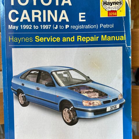 Haynes service and repair manual Toyota Carina E 92 - 97