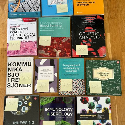 Pensumbøker til bioingeniørstudiet