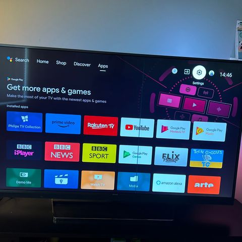 Philips 55 tommer 4K HDR Ultra HD Smart Tv( Ambights)