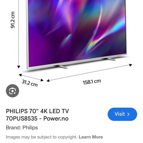 Smart tv 4k UHD Philips The One performance series 70’