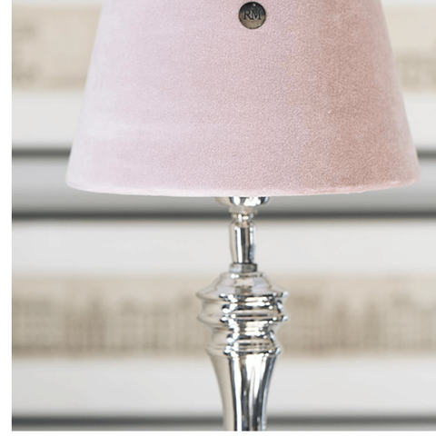 Riviera Maison velvet lampshade pre pink 15x20 cm